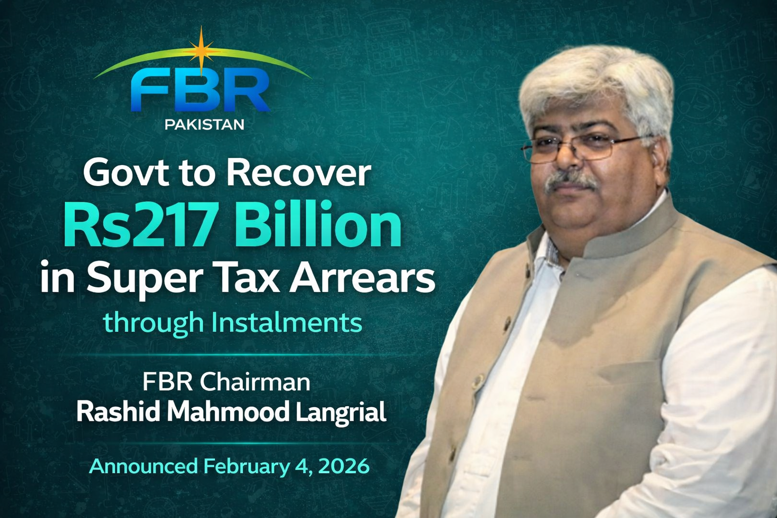FBR to Recover Rs217 Billion Super Tax Arrears Through Instalments – Latest Tax Update 2026